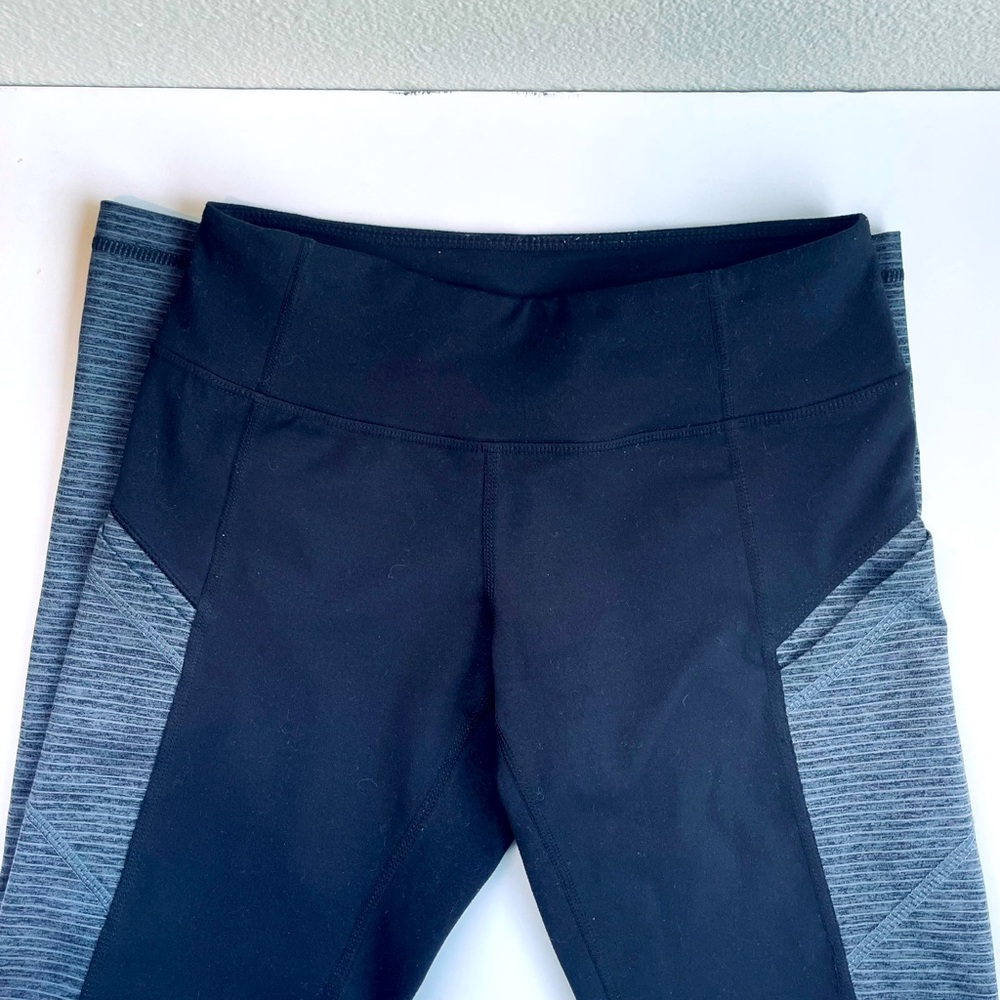 Zella black/grey leggings with pocket, XS